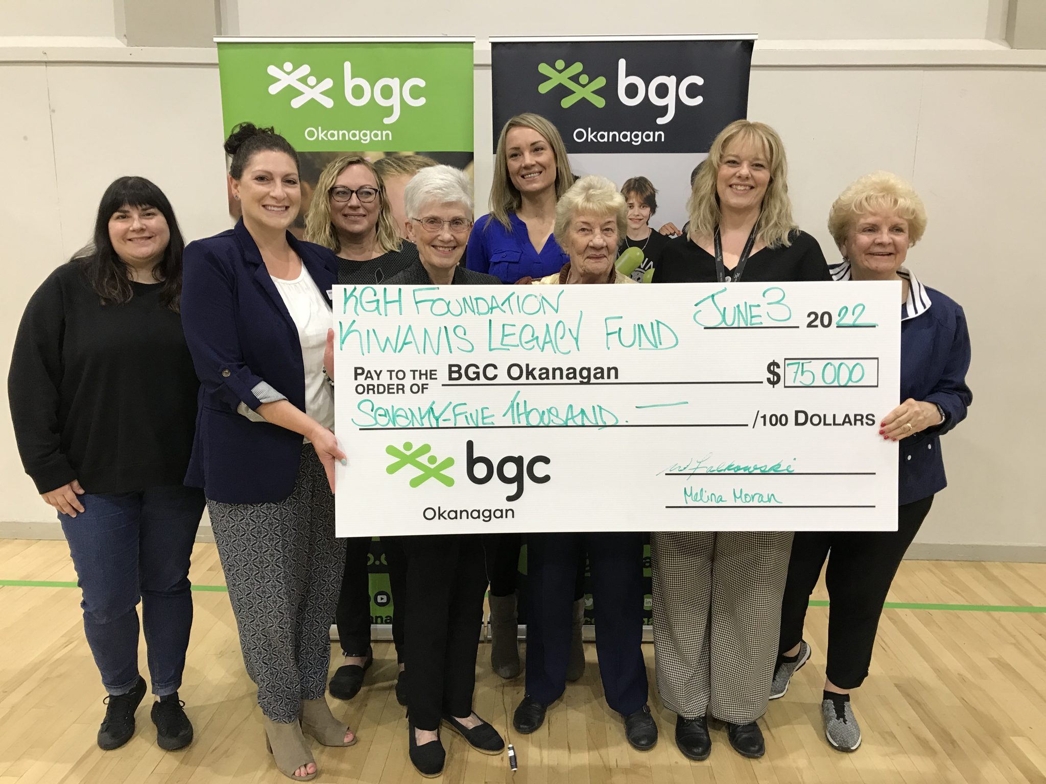 KGH Foundation Kiwanis Legacy Fund grants 75,000 to Upstream Kelowna Okanagan Boys & Girls Clubs